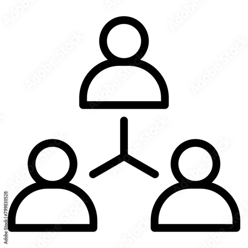 third party icon. people network and connecting people icon	
