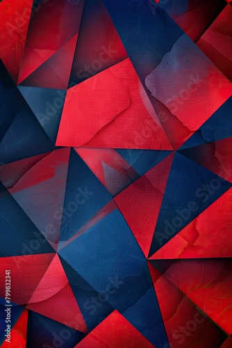 Red and Blue Abstract geometric pattern background