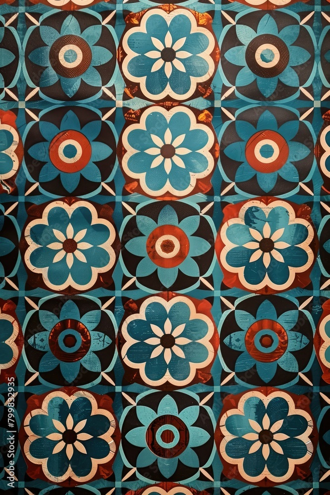 Turquoise and Brown Abstract geometric pattern background. Turquoise and Brown Abstract geometric pattern background.