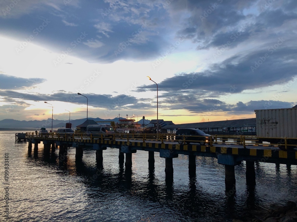 view of the ship at the dock