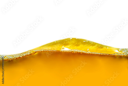 yellow water drops on a white background isolated