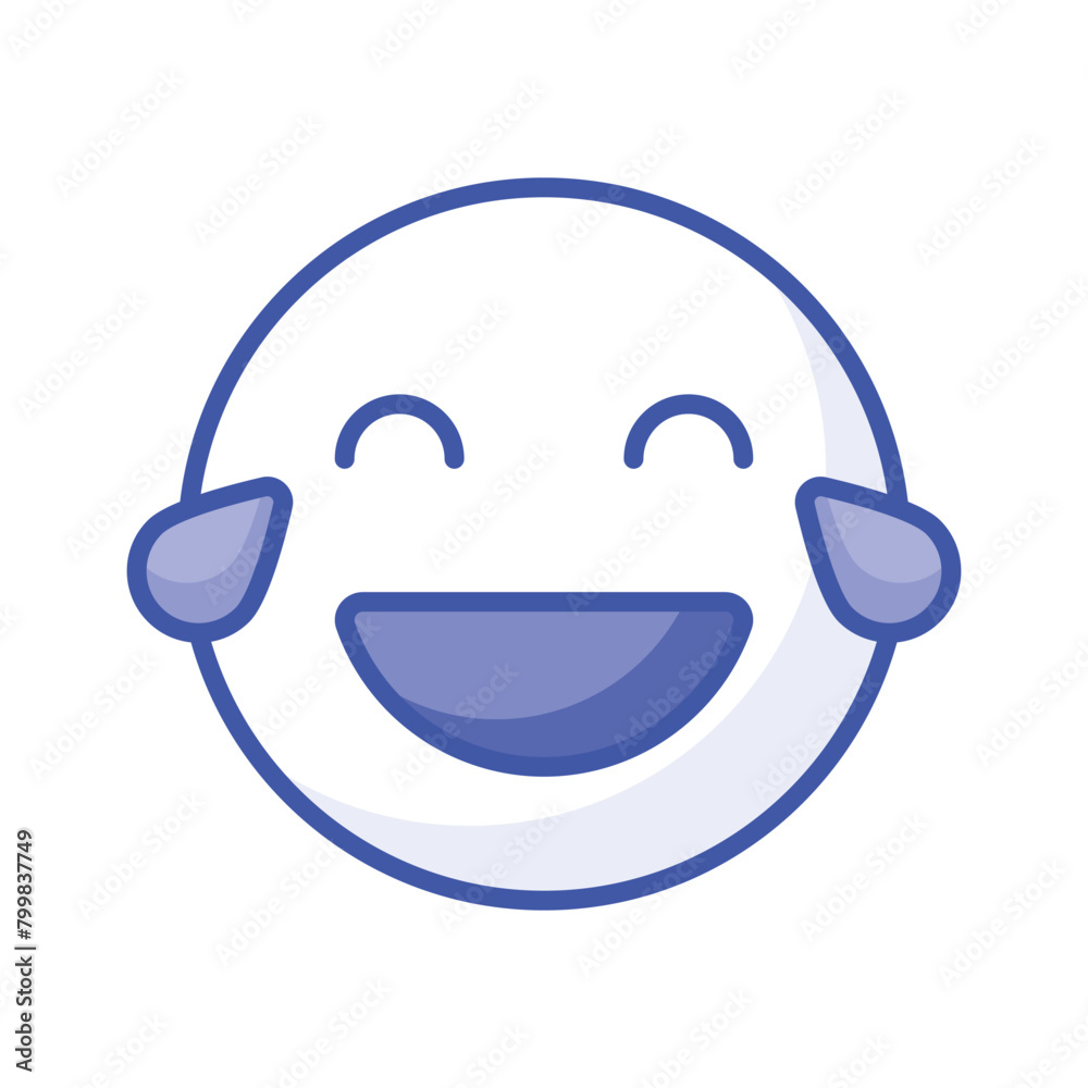An edible icon of laughing emoji, easy to use and download An edible icon of laughing emoji, easy to use and download