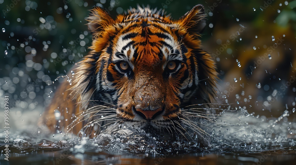3D illustration of Tiger