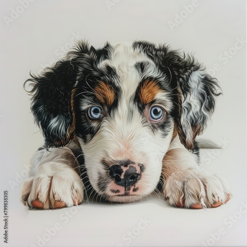 Hush puppy close face and paws picture photo