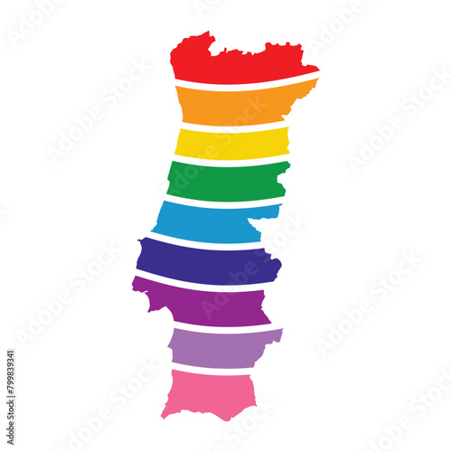 portugal swoosh silhouette rainbow map