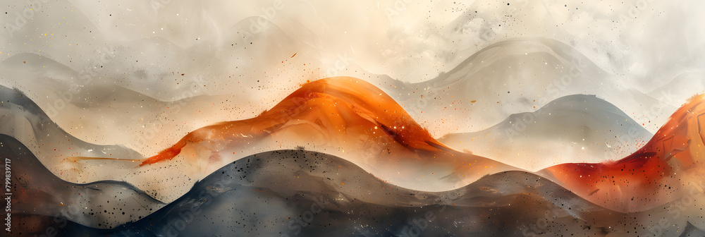 Fototapeta premium Serene Earth Canvas - Minimalist Abstract Art