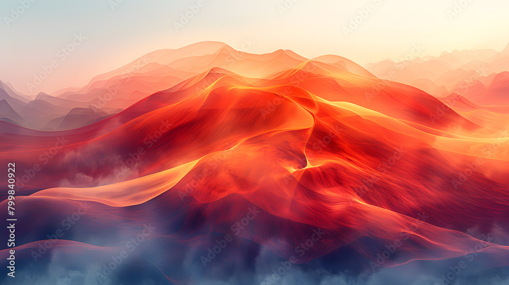 Enigmatic Canvas: Surreal Sunset Sky with Intricate Abstract Earth Tones