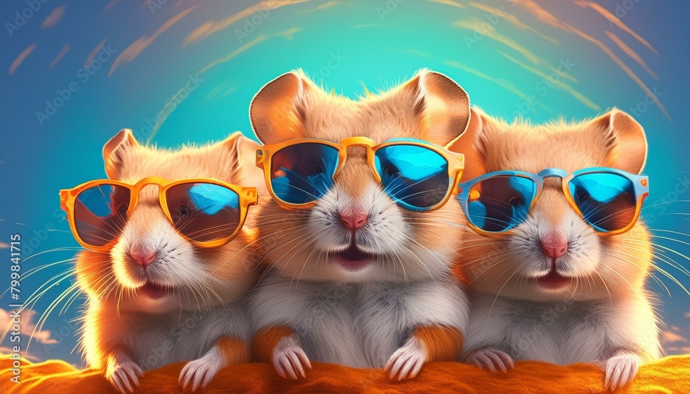 Cool Hamster Crew: Creative Animal Concept for Editorial Advertisement