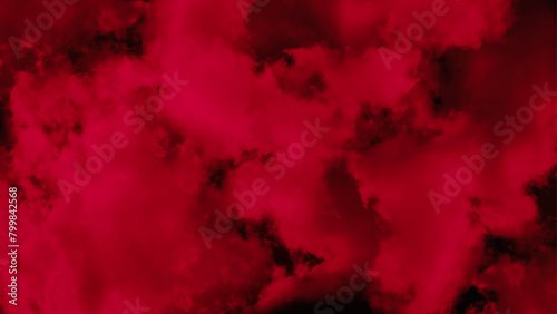 Red and black mix as a background of clouds and fog. Black and red wallpaper, red smoke on a dark Red particles explosion on black background graphics pattern lines.