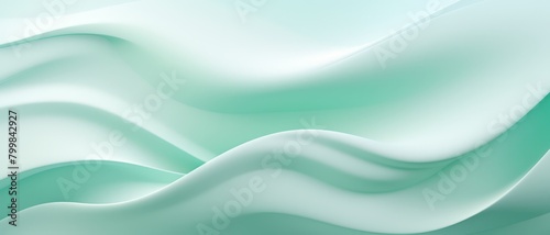Cool mint background with a delicate wave pattern, fresh and light for skincare branding,
