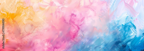 Abstract background with pink, blue and yellow color waves