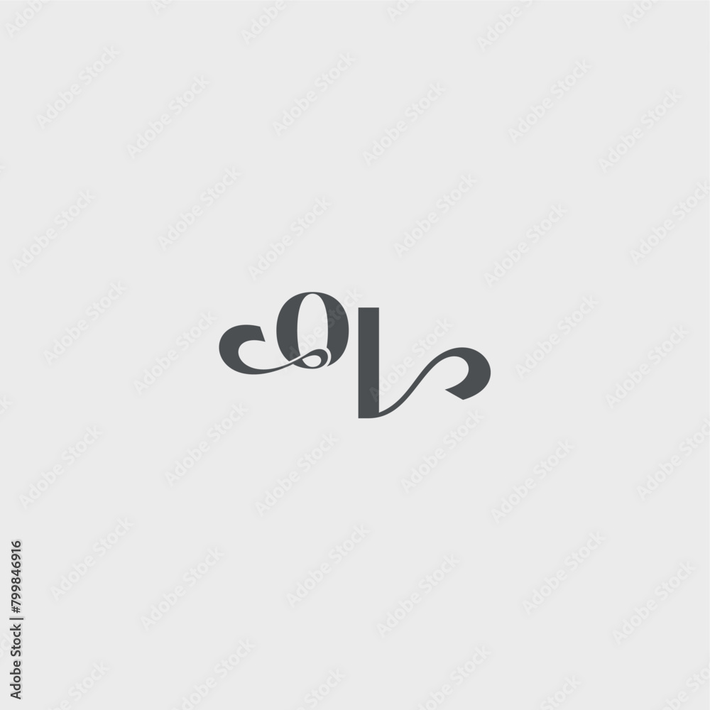 beauty monogram initial logo simple and minimalism OL Classy black fashion letter beauty monogram initial logo simple and minimalism OL Classy black fashion letter