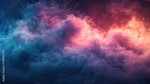 Abstract Colorful Powder Burst on Dark Background
