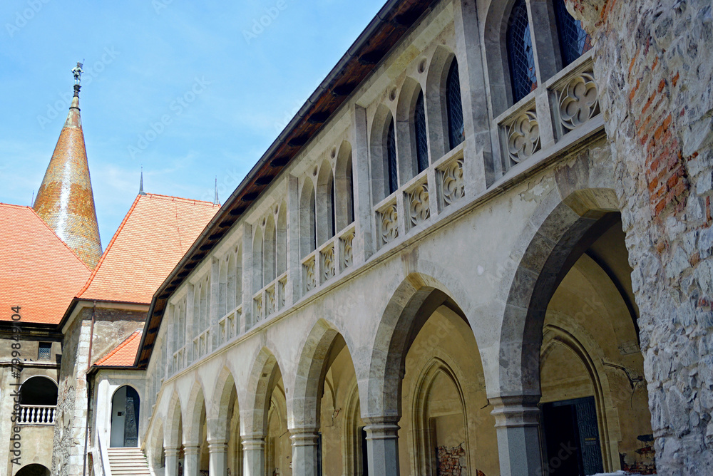 Exterior view of Bethlen's Palace from the courtyard of Corvin Castle in Hunedoara, Romania Exterior view of Bethlen's Palace from the courtyard of Corvin Castle in Hunedoara, Romania