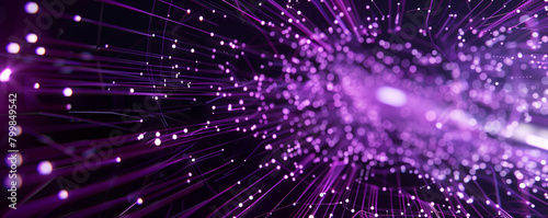 Futuristic Purple Hued Networks Signifying Energy and Connectivity