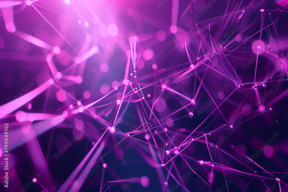 Vivid Purple Network Connections Mapping Digital Information Flow Vivid Purple Network Connections Mapping Digital Information Flow