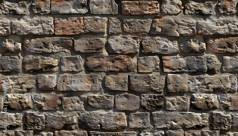 Naklejka premium Aged Brick Wall Textures: A Touch of History