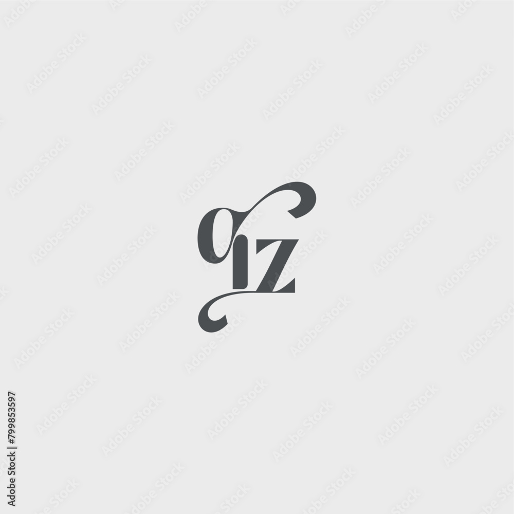 beauty monogram initial logo simple and minimalism QZ Classy black fashion letter beauty monogram initial logo simple and minimalism QZ Classy black fashion letter