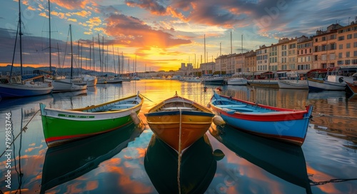 Discover the tranquility of this charming fishing village nestled on the water's edge, as colorful boats gently sway in the breeze. Experience the timeless beauty of this idyllic coastal town