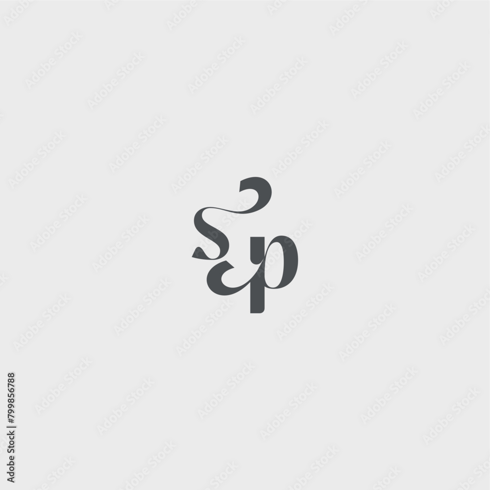 beauty monogram initial logo simple and minimalism SP Classy black fashion letter beauty monogram initial logo simple and minimalism SP Classy black fashion letter