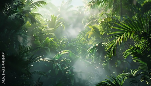 Transport your audience to a world of discovery through minimalist designs portraying jungle exploration Embrace low-angle views and unexpected camera angles to craft visually stun