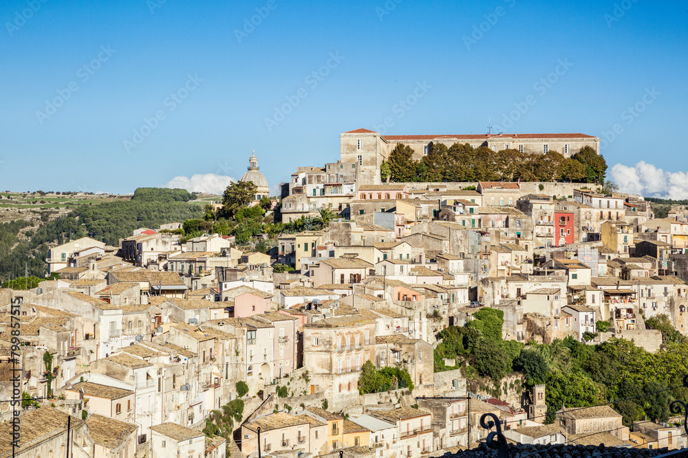 View from Ragusa Superiore to Ragusa Ibla with Duomo di San Giorgio, Ragusa, Sicily, Italy View from Ragusa Superiore to Ragusa Ibla with Duomo di San Giorgio, Ragusa, Sicily, Italy