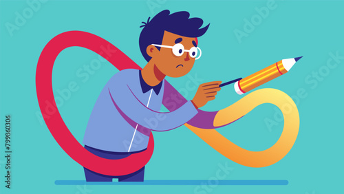 A student sits at their desk nervously twisting a pencil between their fingers as they attempt to write a poem for their creative writing class hoping.