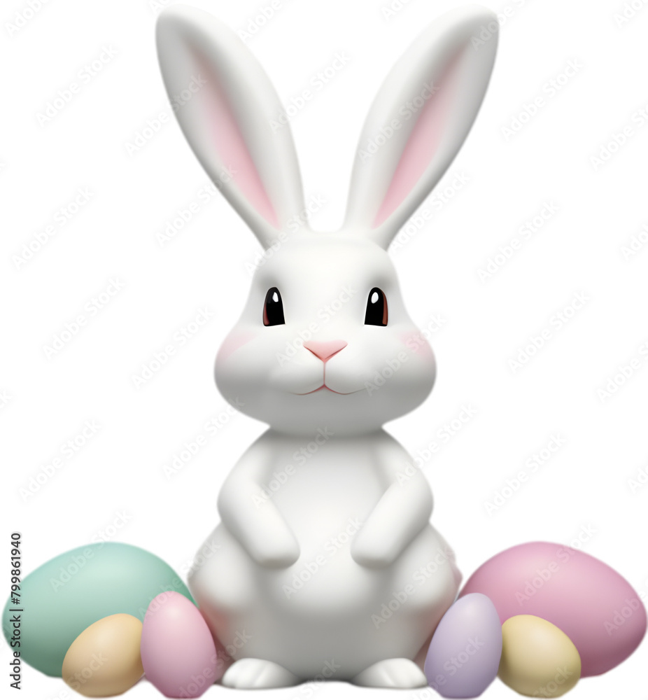 A cute Easter bunny with egg clipart. A cute Easter bunny with egg clipart.