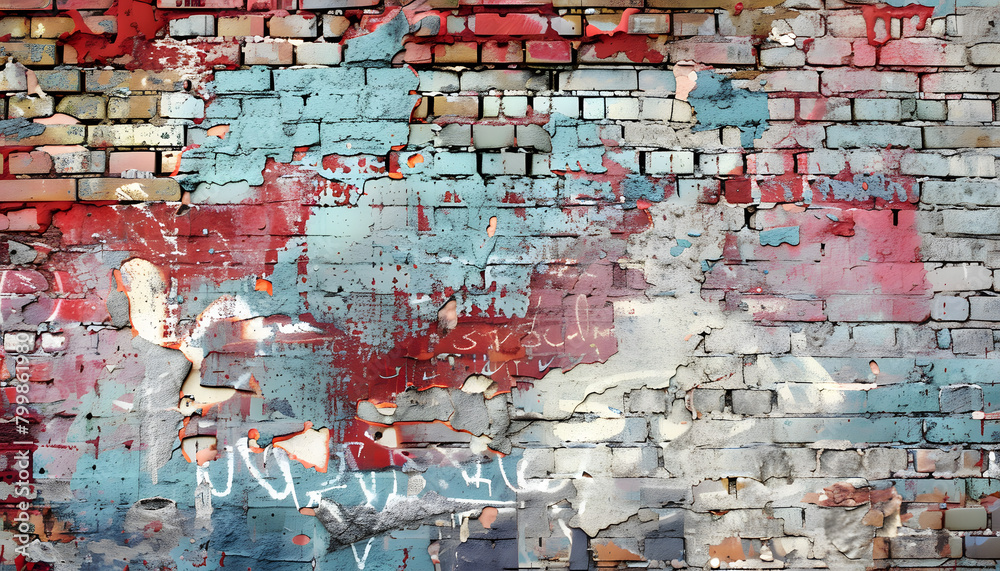 Fototapeta premium Aged Brick Wall Textures: A Touch of History