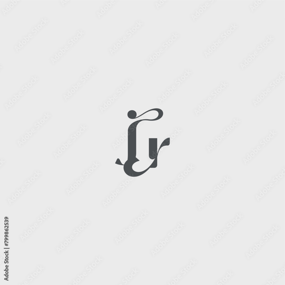 Classy black fashion beauty monogram initial logo letter simple and minimalism JR Classy black fashion beauty monogram initial logo letter simple and minimalism JR