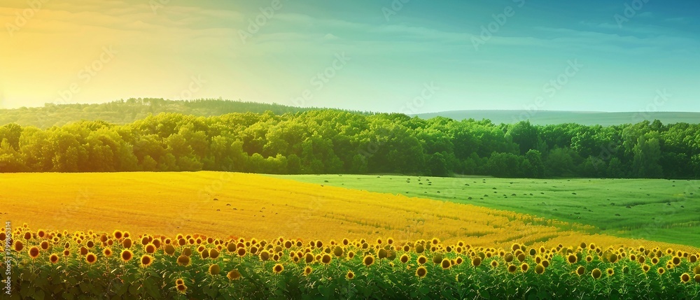 Fototapeta premium Landscape with grass