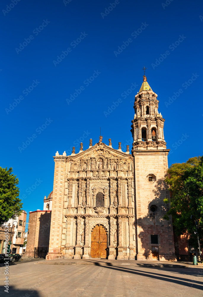 Temple of Our Lady of Carmen in San Luis Potosi, UNESCO world heritage in Mexico