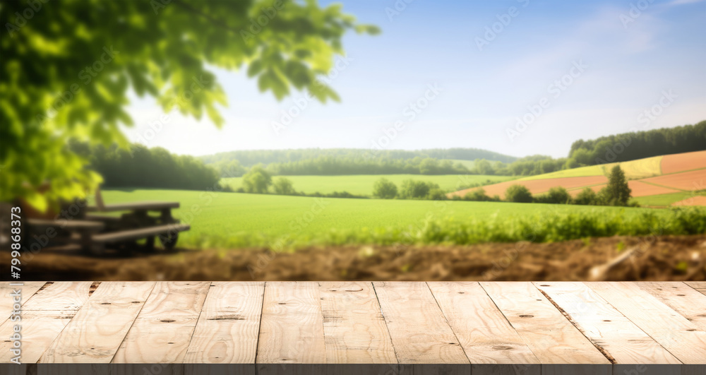 wooden table top with the mountain landscape wooden table top with the mountain landscape