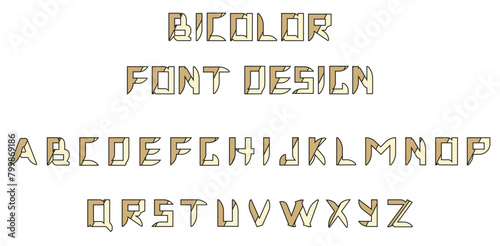 Asian style Golden Font Design isolated white background. Modern Geometrical Chinese Alphabet Template. Y2K vector aesthetic symbols set can used Typography inscription Design. EPS 10 