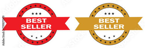 Vintage Bestseller Vector Icons. Set Of Isolated On White Background Bestseller Labels. Vector illustration. EPS 10