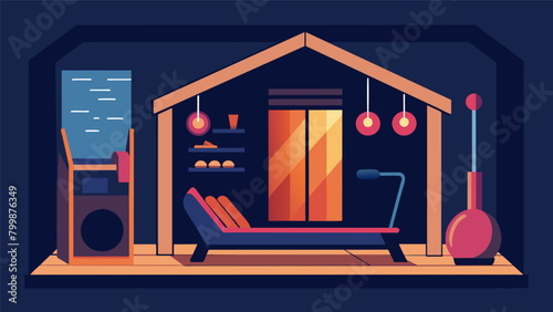 Incorporating an infrared sauna into a home gym providing a convenient and private space to unwind and destress without having to leave the house..