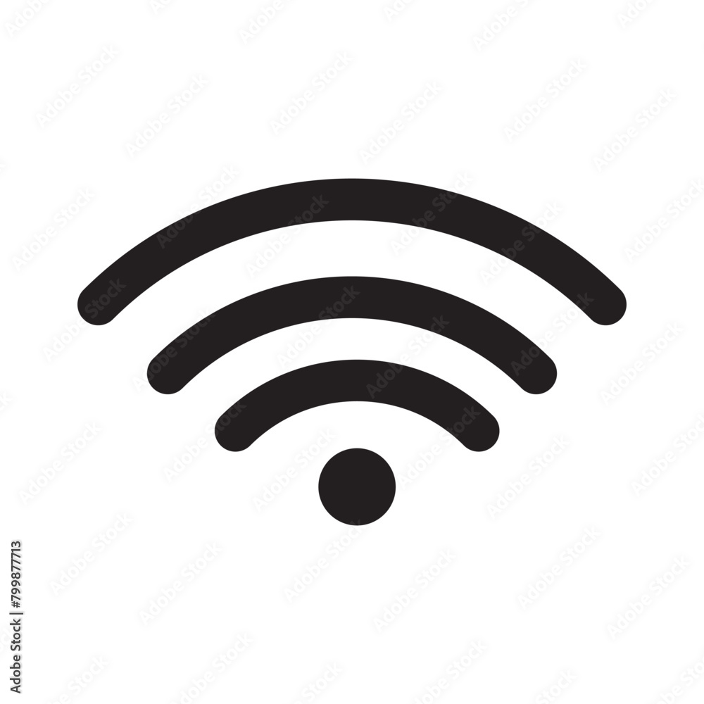 Wi-fi, wireless connection, antenna signal strength icon. Vector on isolated white background Wi-fi, wireless connection, antenna signal strength icon. Vector on isolated white background