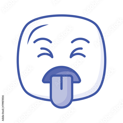 Disgusted emoji vector design, customizable unique vector