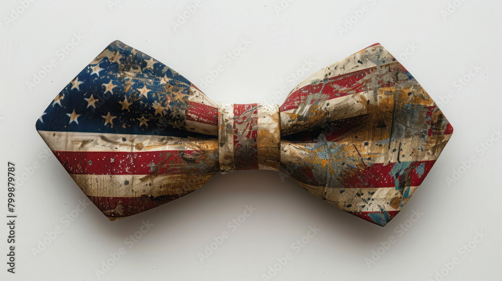 Retro-Styled Tie with American Flag Design Retro-Styled Tie with American Flag Design