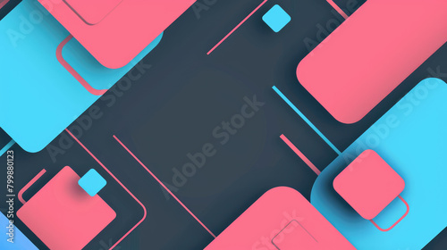 abstract flat design background with rectangle shape 