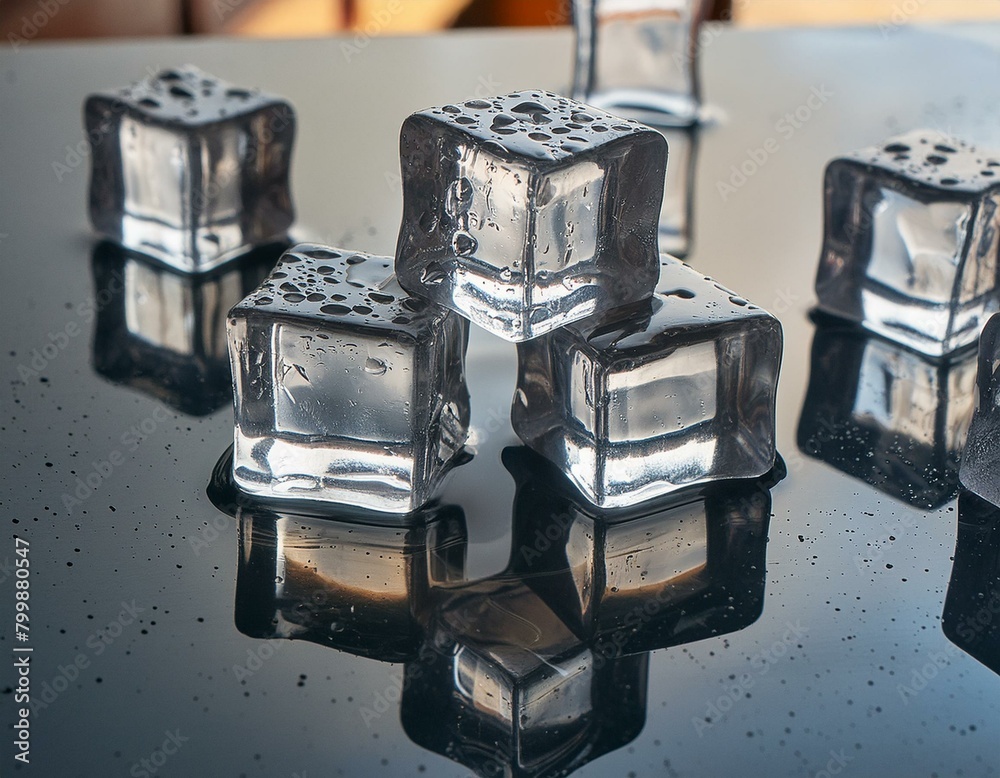 ice cubes on black background ice cubes on black background