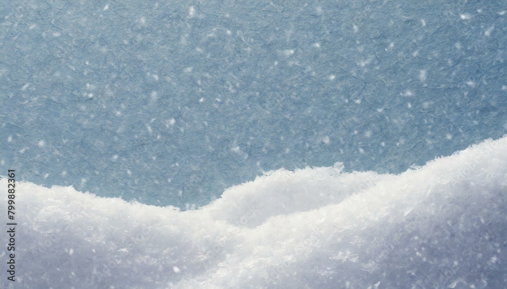 Fototapeta premium 冬の静寂、しんしんと降る雪をイメージした背景（和、和紙、和風イメージの背景素材）