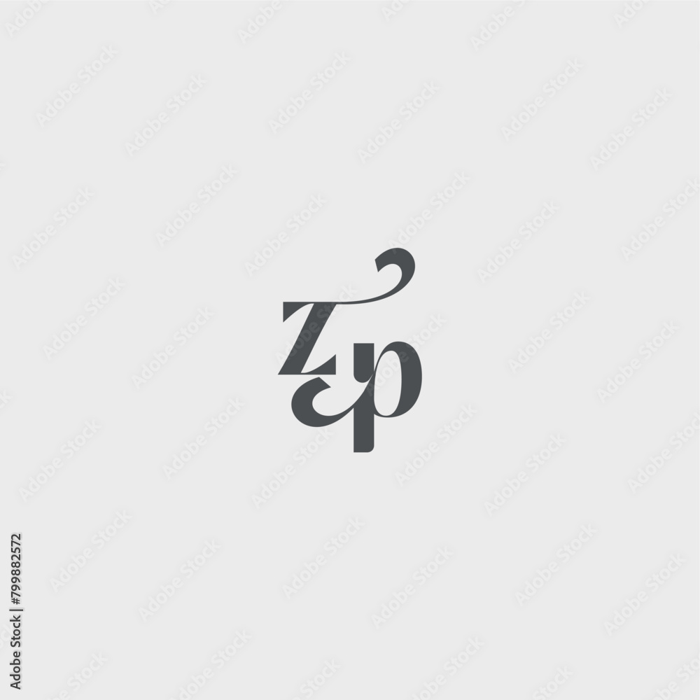 ZP letter simple and minimalism Classy black fashion beauty monogram initial logo ZP letter simple and minimalism Classy black fashion beauty monogram initial logo