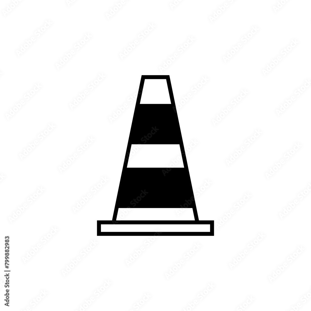Traffic cone icon vector. Road token. Accident symbol. Crash logo. Traffic cone icon vector. Road token. Accident symbol. Crash logo.