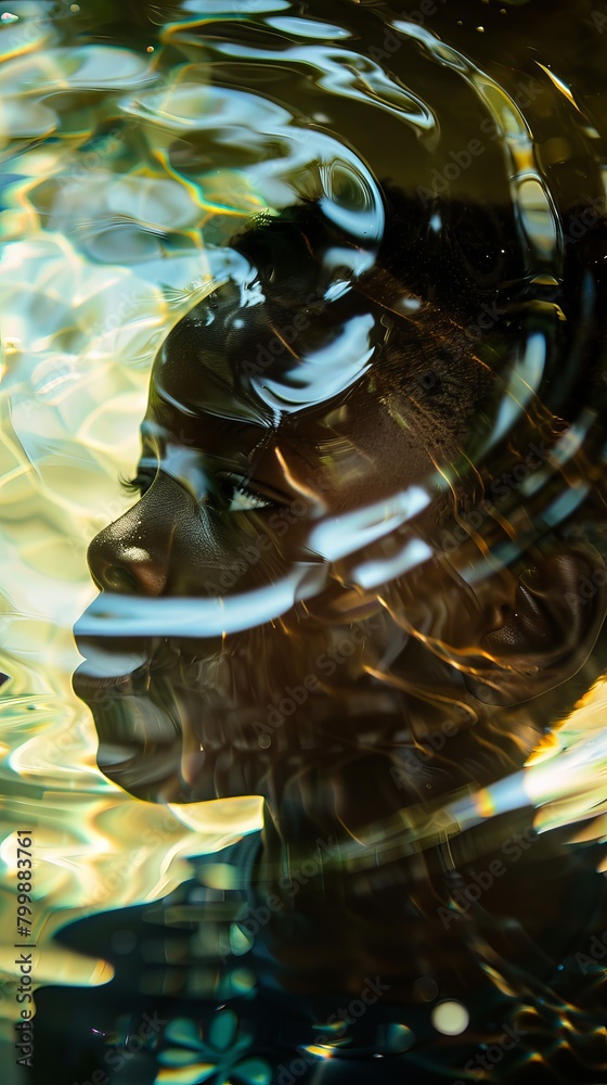 Close up portrait of a boy underwater Close up portrait of a boy underwater