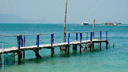 wooden jetty on starfish beach