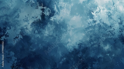 Abyssal Echoes: Depths of Blue. Abstract background. Sad mood. photo