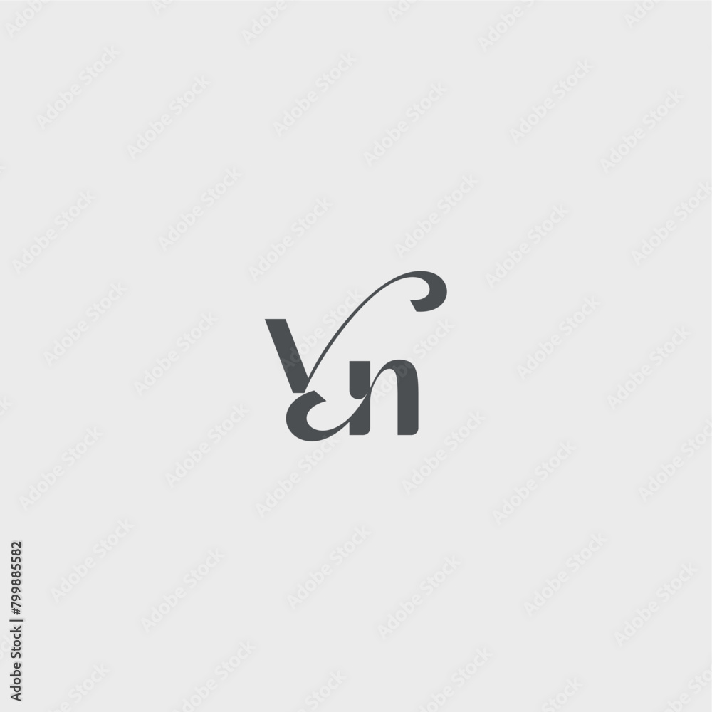 simple and minimalism VN beauty monogram initial logo letter Classy black fashion simple and minimalism VN beauty monogram initial logo letter Classy black fashion