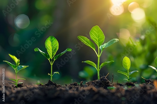Flourishing Seedlings Signifying Growth,Development,and Evolution Towards Success