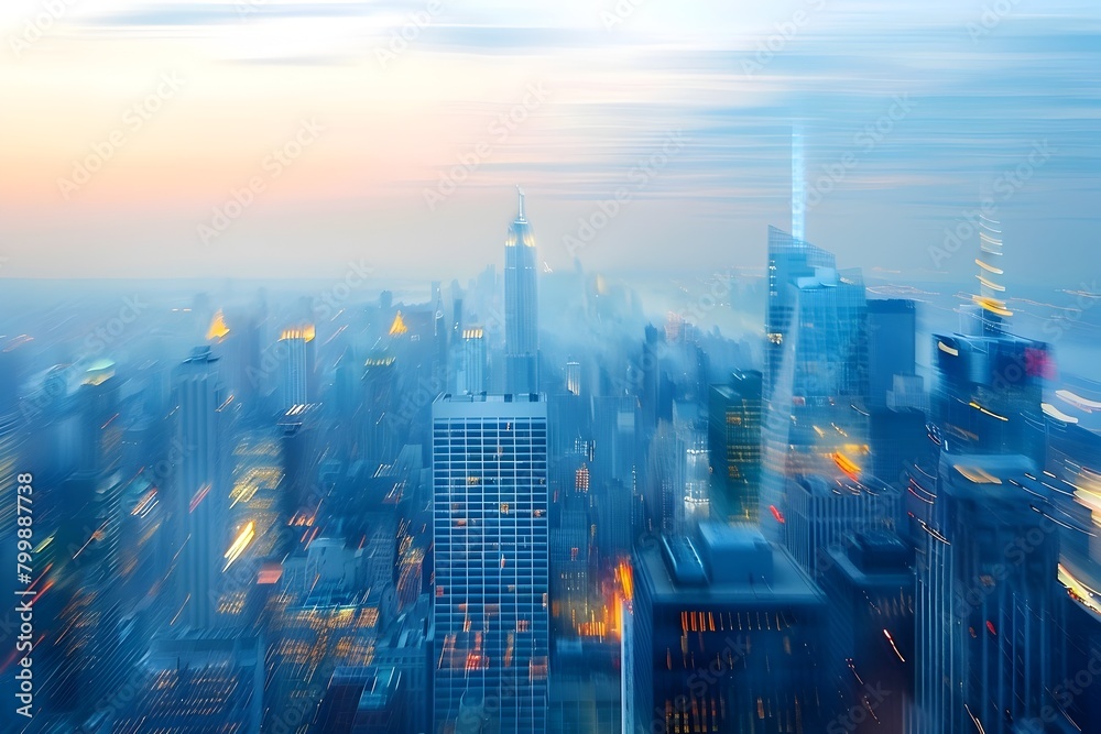 Captivating Cityscape Blur:A Mesmerizing Panorama of a Contemporary Metropolis Skyline Captivating Cityscape Blur:A Mesmerizing Panorama of a Contemporary Metropolis Skyline
